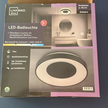 Lampada da bagno LED Livarno bianco neutro IP44