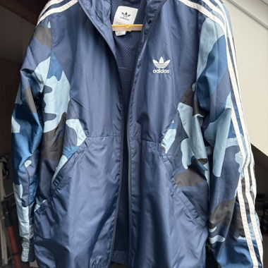 Giacca a vento Adidas blu camouflage tg. M