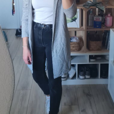 Cardigan lungo grigio