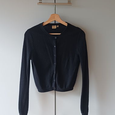 Black cotton cardigan