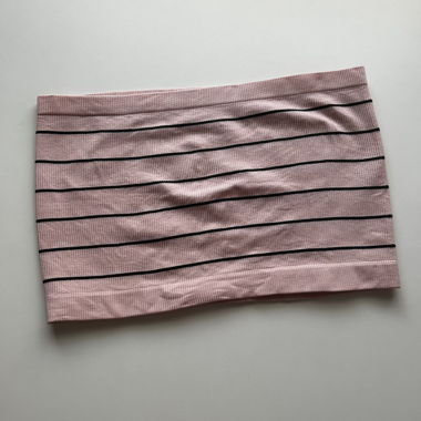 Top tubolare a righe rosa