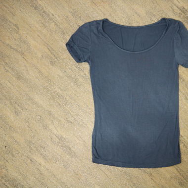 Damen T-Shirt dunkelblau - Rundhals - Basic Shirt 