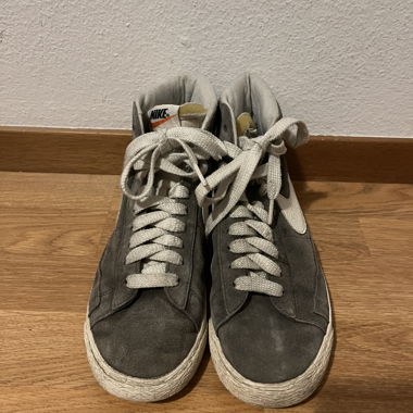 Gray Nike Blazer - high-top gray sneakers