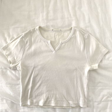 weisses crop top