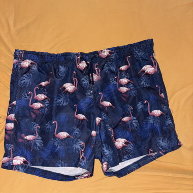 Short de bain flamants roses