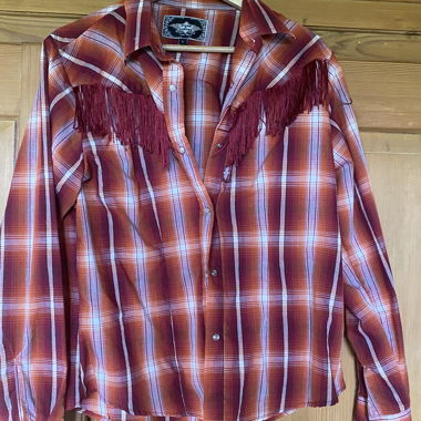 Chemise Western Stars & Stripes avec franges L