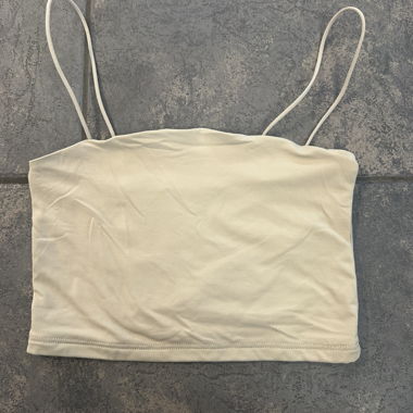 Light beige crop top