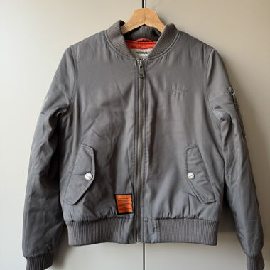 Grey/Green Bomber Jacket Size S