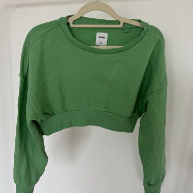 Green Cropped Sweatshirt