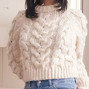 Pull à grosse torsade