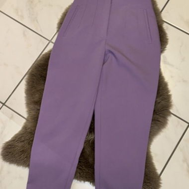 ZARA lila Stoffhose