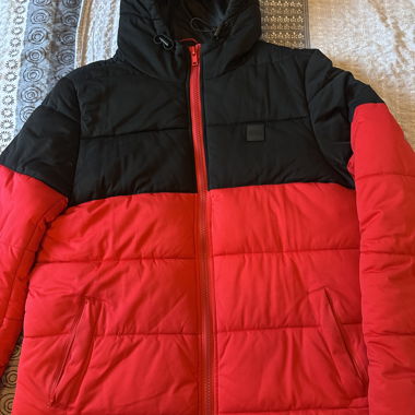 Red Black Puffer Jacket