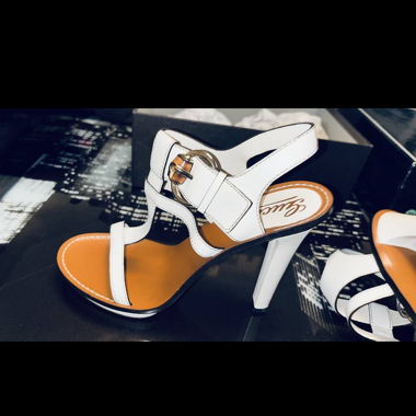 White Heeled Sandals