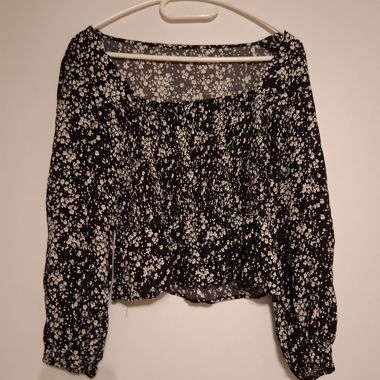 Blusa a motivo nero e bianco