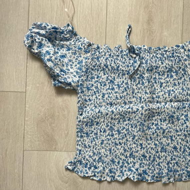 Schulterfreies Crop Top