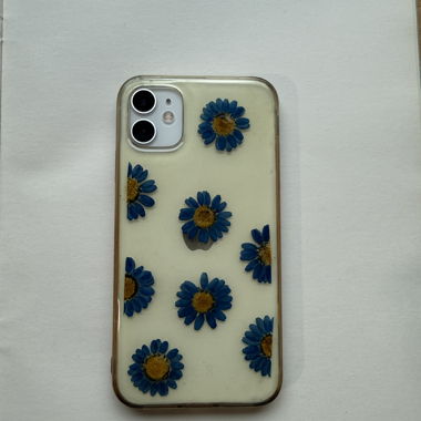 Handyhülle mit blauen Blumen für iPhone 11