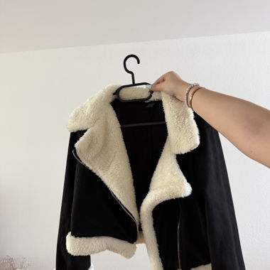 Giacca Teddy nera taglia S