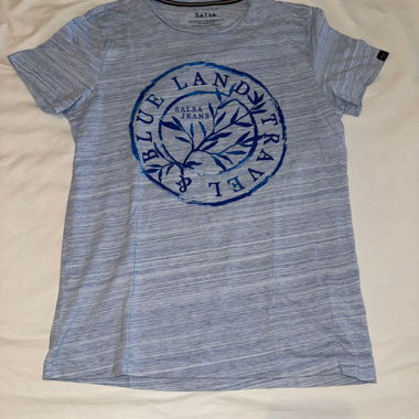 T-shirt Salsa Jeans bleu clair imprimé – Taille M
