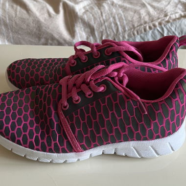 Pink and Grey Trainers