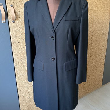 Blazer-cappotto nero da donna