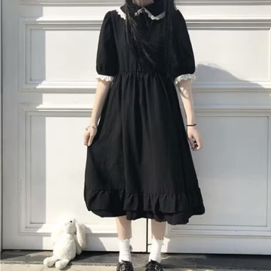 Kleid Schwarz Weiss 