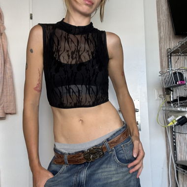 techno crop top 