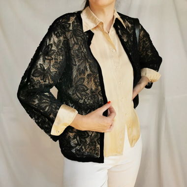Mesh goth gothic vintage blouse Ungaro