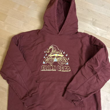 Burgundy Brain Dead hoodie