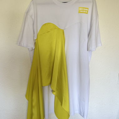 MSGM Milano White Oversized T-Shirt Dress 
