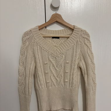 Sisley chunky, cable-knit sweater