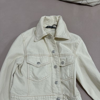 Veste en jeans crème 