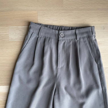 Grey wide suit pants
