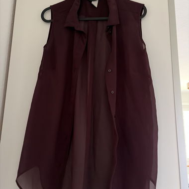 Blouse sans manches bordeaux