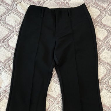 Bershka Black Split-Flare Pants