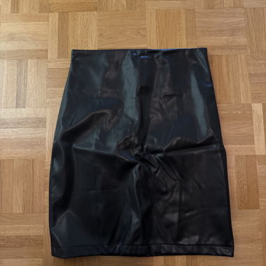 Black Faux Leather Skirt