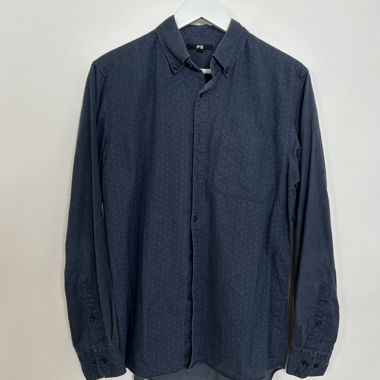 Uniqlo navy Hemd mit Knopfleiste