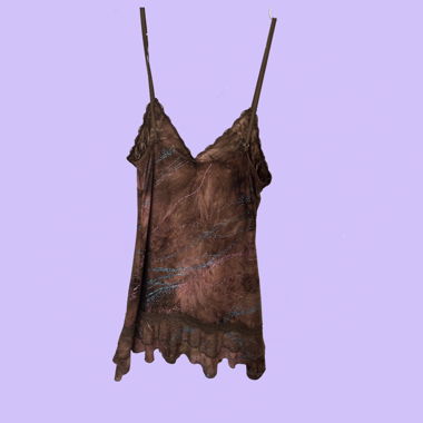 Braunes Kleid mit Glitzer