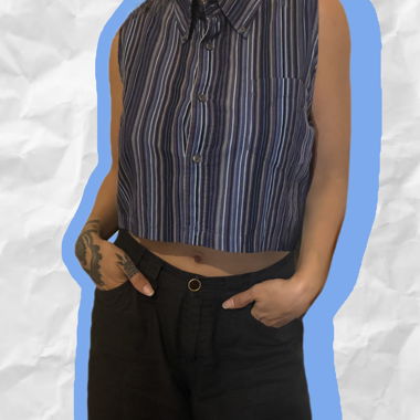 Mc Earl vintage gilet crop-top 