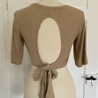 Brown Backless Top
