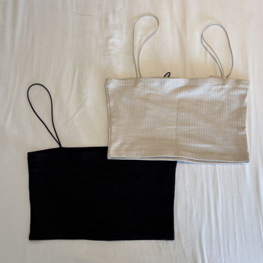 Set d’un top beige et noir