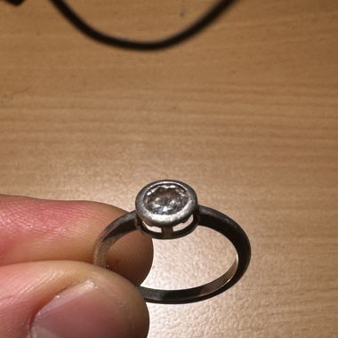 Silberring mit Glaskristall