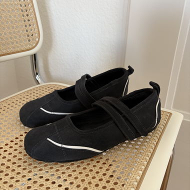 Dark Blue Leather Ballerinas Gr. 39