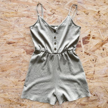 Beige H&M playsuit with buttons