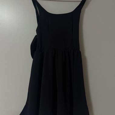 Black dress with bow