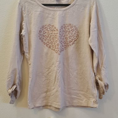 Zebra Long-Sleeve Shirt with Heart