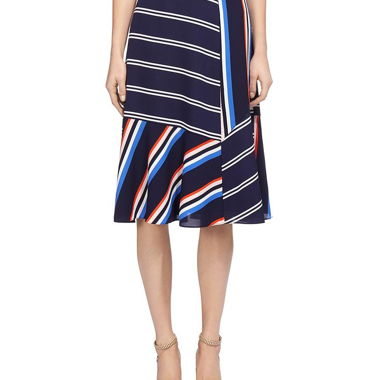 Whistles Stripped Midi Skirt