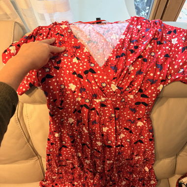 KIABI Wickelkleid Rot