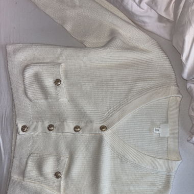 white chic cardigan