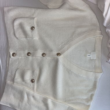 white chic cardigan