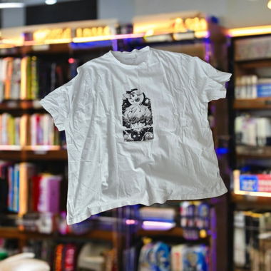 Weisses T-Shirt mit Manga von Demon Slayer Zenitsu
